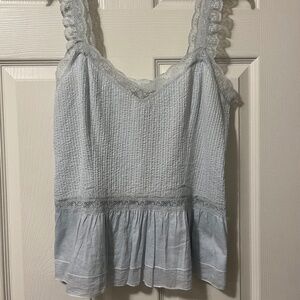 Free People Corset Style Peplum BoHo Top